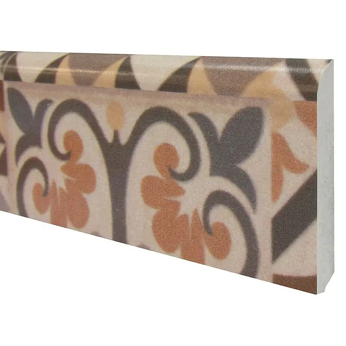 Bariperfil Rodapié Hidráulico Crema - 2,2 m x 10 mm x 7 cm