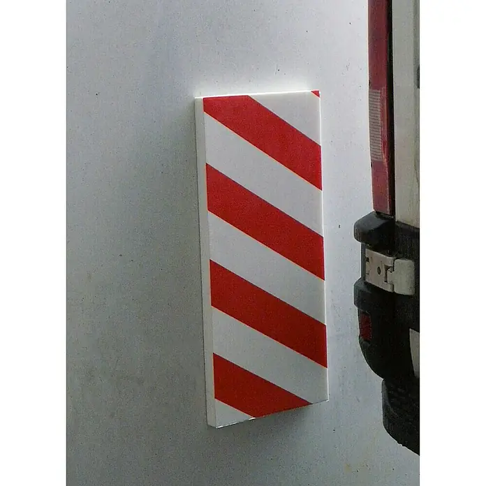 Banda de gomaespuma para esquinas 09-0907 - L x An: 40 x 7,5 cm, Rojo/Blanco