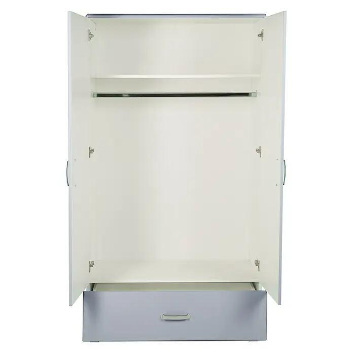 Phönix Miami Drehtürschrank - L x B x H: 52 x 98 x 200 cm, Grau - Vorderansicht