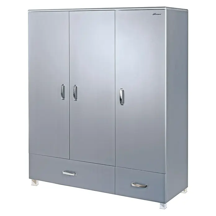 Phönix Miami Drehtürschrank - L x B x H: 52 x 146 x 200 cm, Grau - Vorderansicht