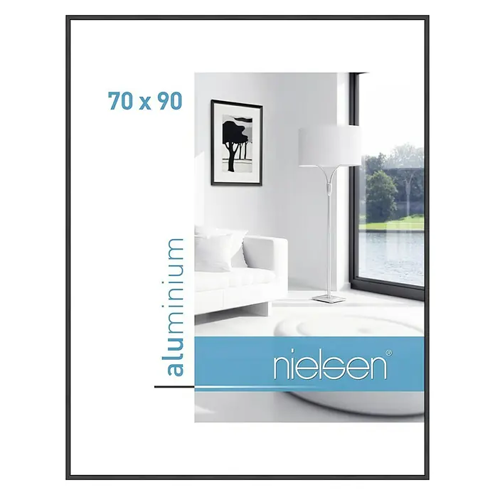 Nielsen Bilderrahmen Classic - Schwarz, 70 x 90 cm, Aluminium - Vorderansicht