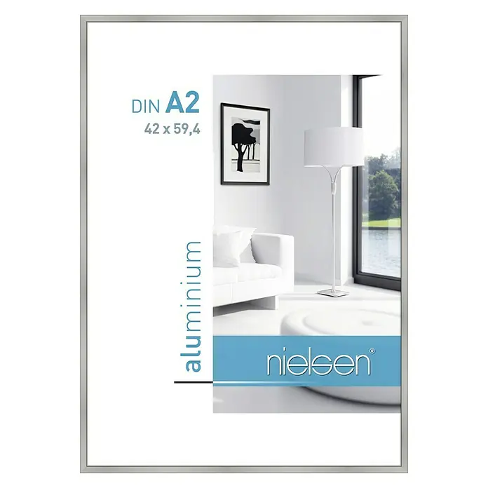 Nielsen Bilderrahmen Classic - Silber, 42 x 59,4 cm / DIN A2, Aluminium - Vorderansicht