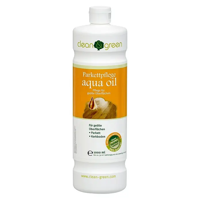 Clean & Green Parkettpflege aqua oil - 1 l, Geeignet für: Geöltes Parkett
