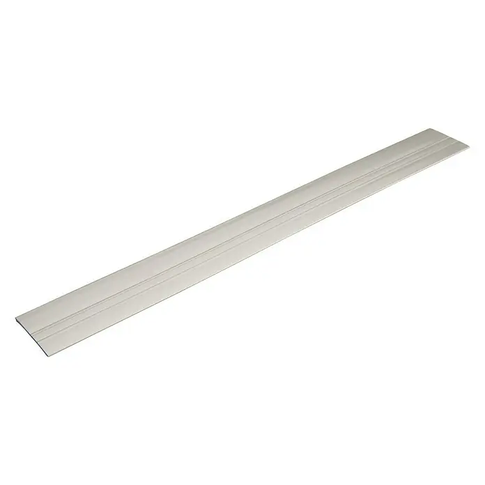 Grosfillex Perfil de acabado adhesivo Fineasy aluminio - Plateado, 2,6 m x 44 mm x 2 mm