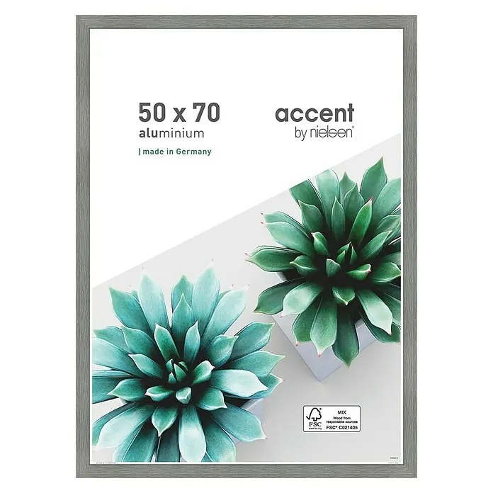 Colorama Bilderrahmen Star - Grau, 50 x 70 cm, Aluminium, Matt - Vorderansicht