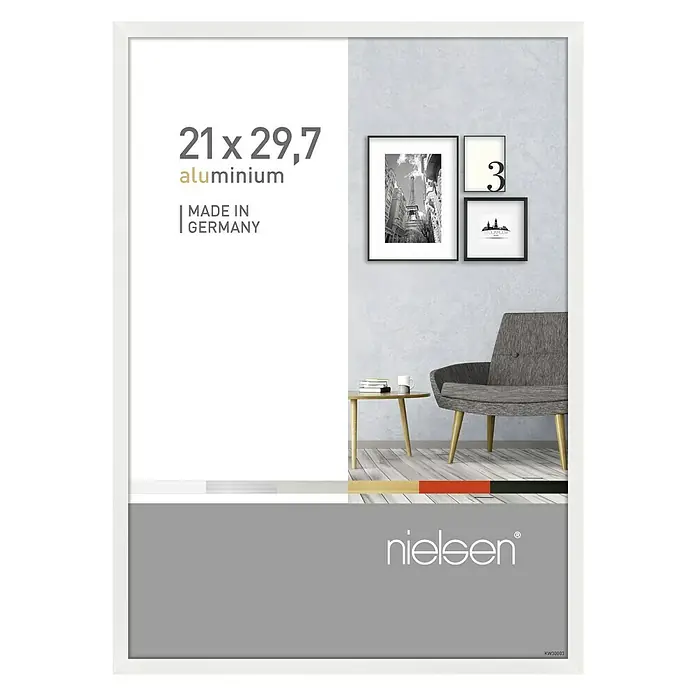 Nielsen Bilderrahmen Pixel - Weiß, 30 x 29,7 cm, Aluminium - Vorderansicht
