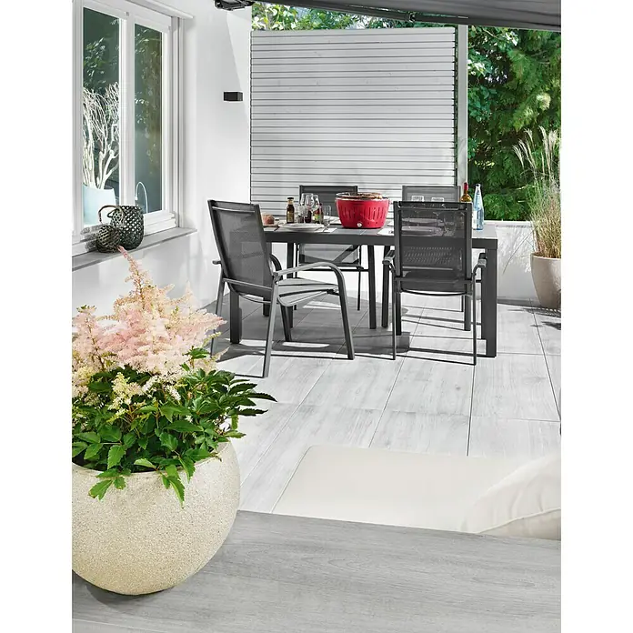 Terrassenfliese Cera 2.0 - 40 x 120 x 2 cm, Erle-Anthrazit, Matt