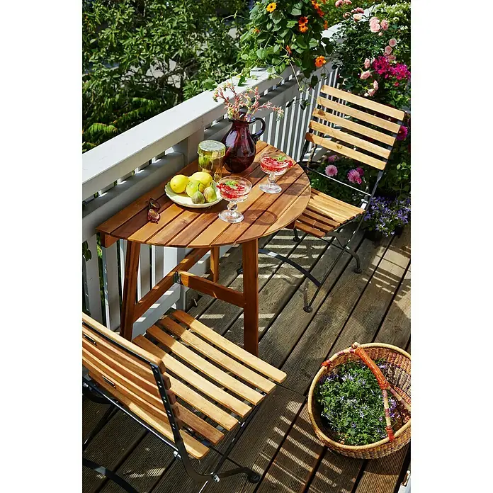 Sunfun Diana Mesa de balcón - 100 x 50 cm, Madera