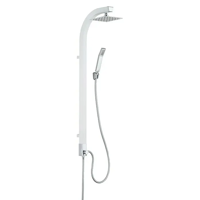 Mixomat Tuš stup Cityline 2.0 - Visina: 120 cm, Kromirano-bijela - Pogled sprijeda