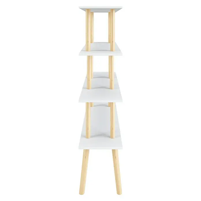 Phönix Scandi Regal - L x B x H: 35 x 115 x 150 cm, Weiß, Traglast: 10 kg/Boden - Linke Seitenansicht