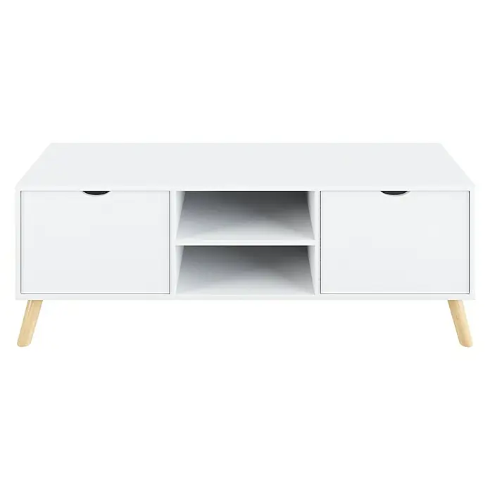 Phönix Scandi Lowboard - L x B x H: 45 x 145 x 51 cm, Weiß - Vorderansicht