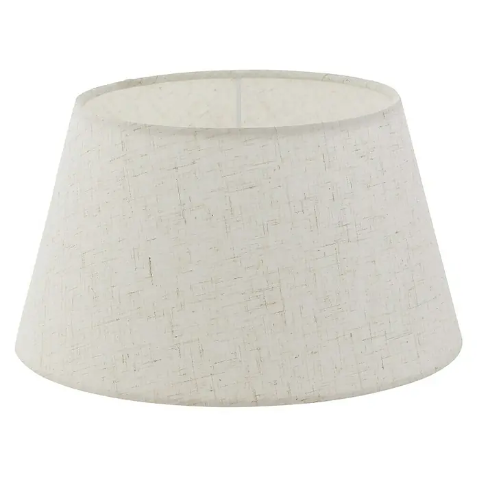 Eglo Lampenschirm 1+1 Vintage - Ø x H: 25 x 14 cm, Creme, Textil - Vorderansicht