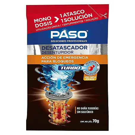 Paso  Desatascador Turbo Monodosis
