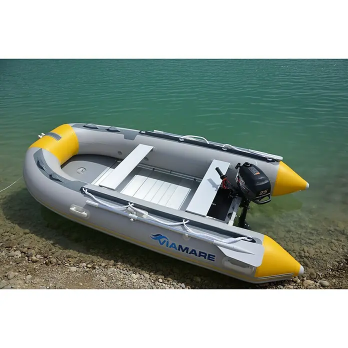 Viamare Schlauchboot 330 S Alu - L x B x H: 330 x 162 x 44 cm, Geeignet für: 4+1 Personen, Nutzlast: 650 kg, Grau