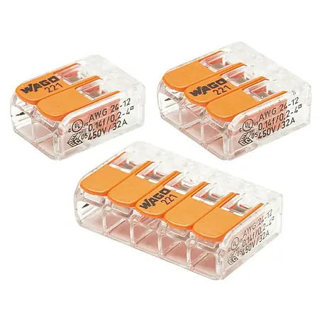 Wago  Conector rápido Compacto Mix 2, 3, 5  conductores