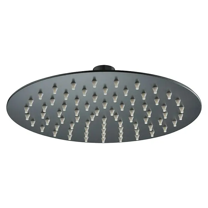 Imex Rociador de ducha Niza - Diámetro: 20 cm, Negro, Redonda