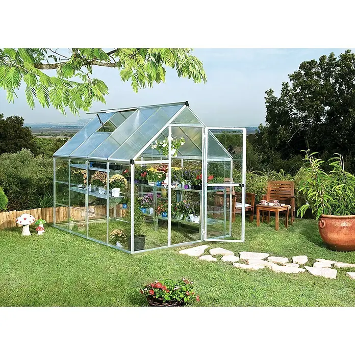 Palram – Canopia Rastlinjak [SI] Hybrid - Polikarbonat, Osnovna plošča: 4,6 m²