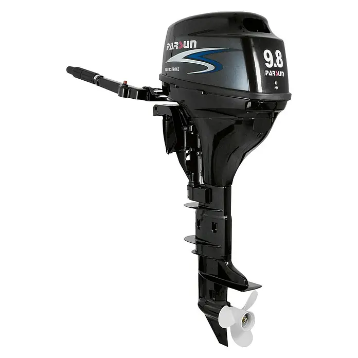Parsun Motor fueraborda F9.8BMS 9,8HP - 7,2 kW, Empuñadura del timón, Longitud del eje: 38,1 cm, Arranque manual