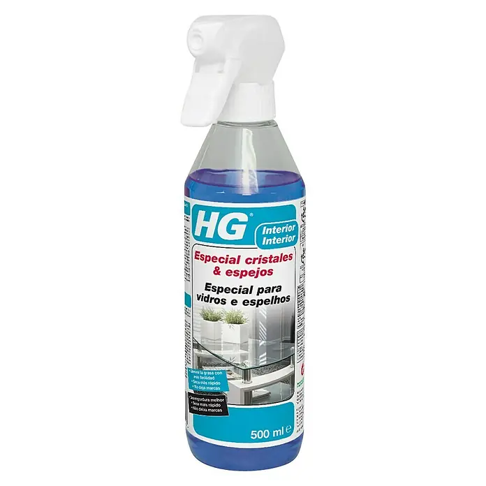 HG Limpiacristales y espejos - 500 ml, Bote de rociado