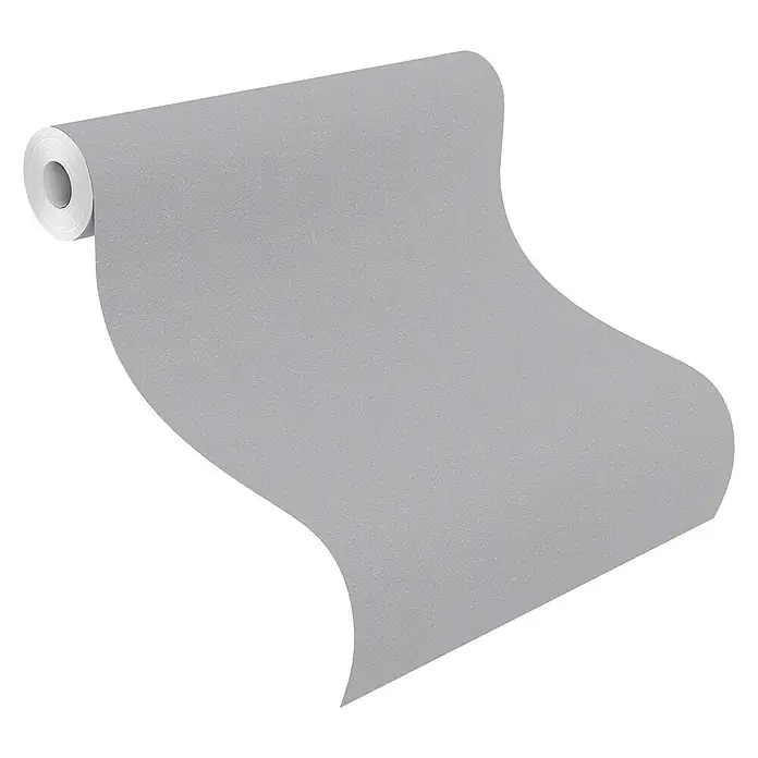 Rasch Vliestapete Flitter - Grau, Uni, 10,05 x 0,53 m - Anwendungsbeispiel