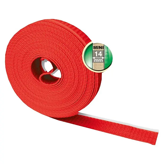 Schellenberg Rollladengurt - Rot, Länge: 6 m, Gurtbreite: 14 mm - Vorderansicht
