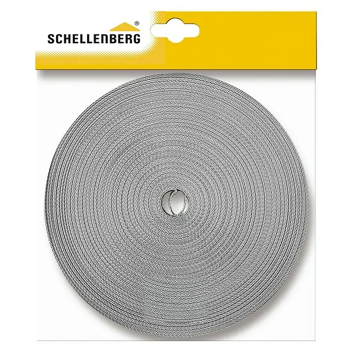 Schellenberg Rollladengurt - Grau, Länge: 6 m, Gurtbreite: 18 mm - Vorderansicht