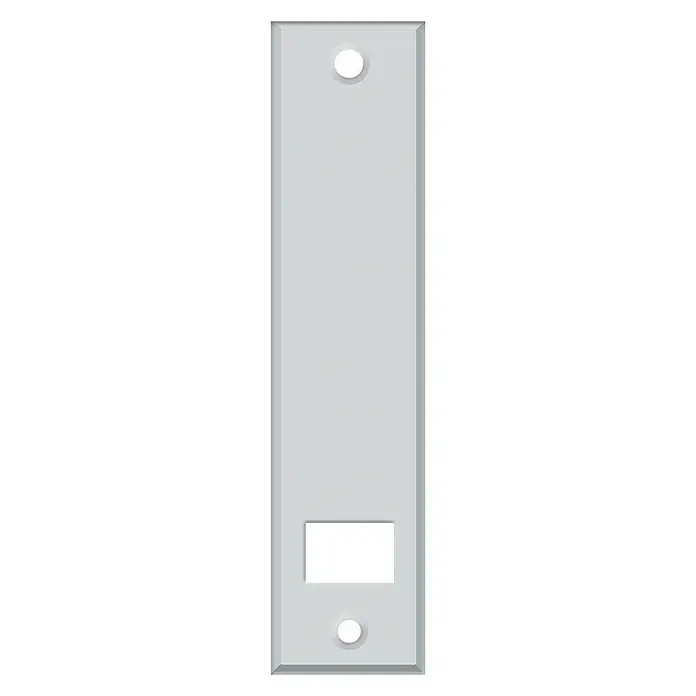 Schellenberg Abdeckplatte Standard - L x B x H: 293 x 56 x 9 mm, Weiß, Lochabstand: 260 mm, Gurtbreite: 23 mm - Vorderansicht