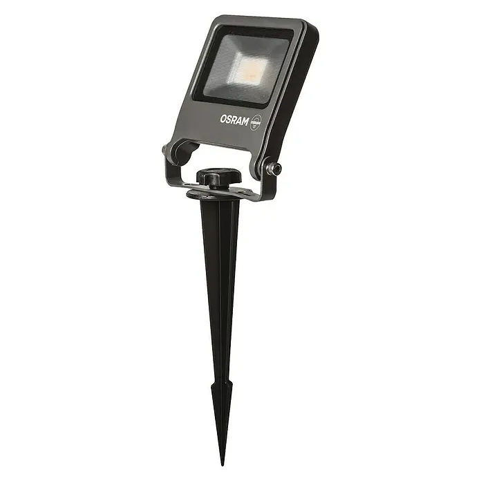 Ledvance LED-Erdspießleuchte Endura Floodspike - 10 W, Grau, Höhe: 29,2 cm, IP65