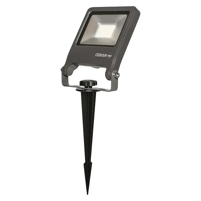 Ledvance LED-Erdspießleuchte Endura Floodspike - 20 W, Grau, Höhe: 32,3 cm, IP65