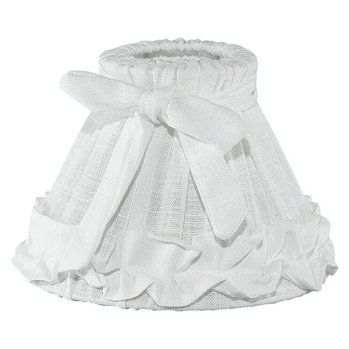 Eglo Lampenschirm 1+1 Vintage - Ø x H: 20,5 x 14,5 cm, Weiß, Textil