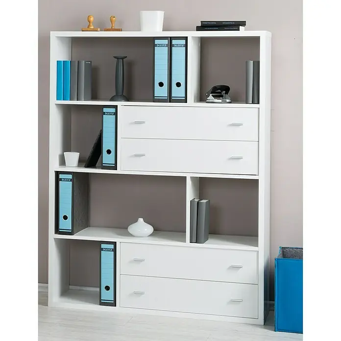 Phönix Toronto Regal - L x B x H: 32,5 x 139 x 139 cm, Weiß - Stimmungsaufnahme