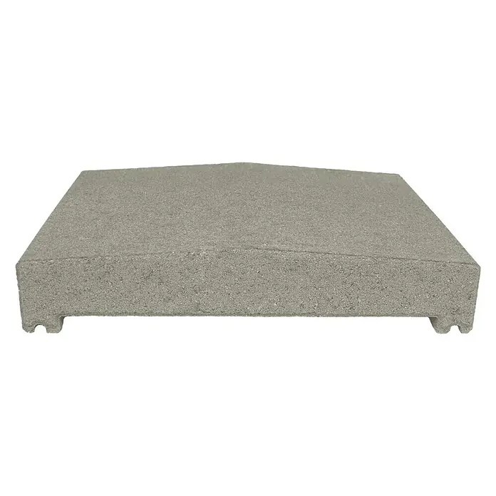 Mauerabdeckplatte S - 25 x 31 x 5 cm, Grau, Beton