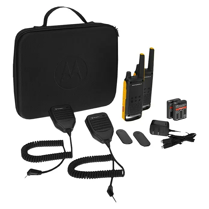 Motorola Solutions Walkie Talkie Talkabout T82 RSM - Reichweite ca.: 10 km, Anzahl Kanäle: 16 Stk. - Rechte Seitenansicht