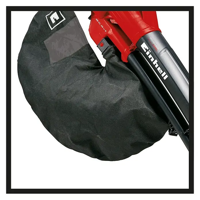 Einhell Power X-Change Akku-Laubsauger GE-CL 36 Li E-Solo - Ohne Akku, Blasgeschwindigkeit: 210 km/h - Detailaufnahme