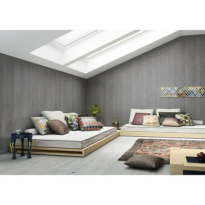 Bariperfil Revestimiento de pared Olmo Ceniza - 2,6 m x 25 cm