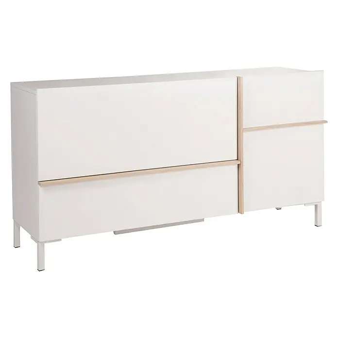 Phönix Beijing Sideboard - L x B x H: 40 x 150 x 79,2 cm, Weiß, Anzahl Schubladen: 2 Stk., Anzahl Türen: 1 Stk. - Linke Seitenansicht