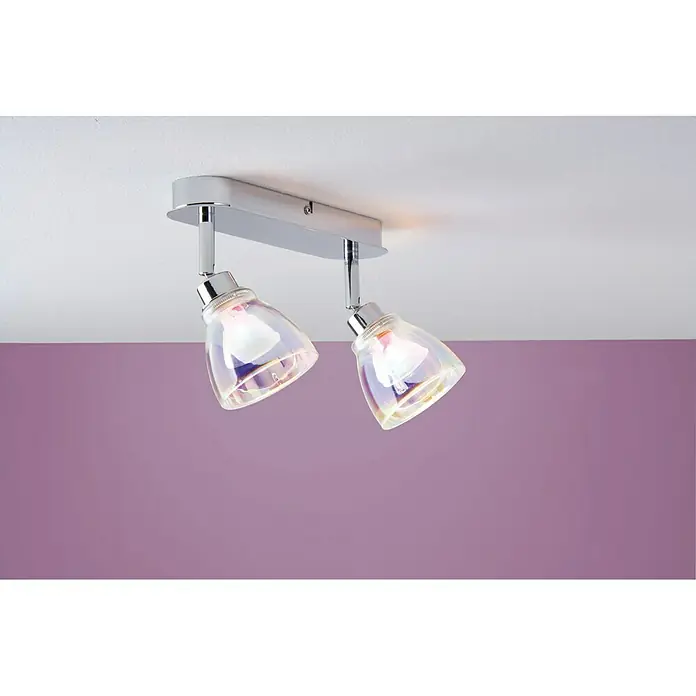 Paulmann DecoSystems Pantalla de lámpara Wolbi - Diámetro: 9 cm, Dicroico, Vidrio, Redonda - Foto ambiente
