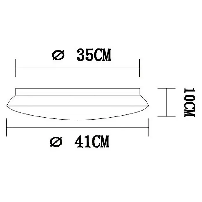 Lavida Plafón LED redondo Fondi - 28 W, Ø x Al: 41 x 10 cm