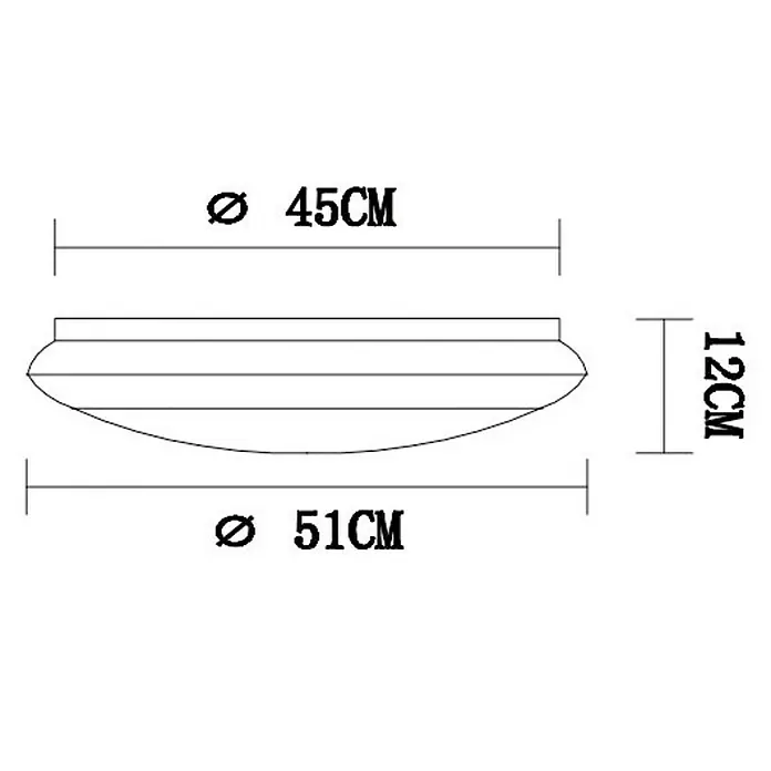 Lavida Okrugla stropna LED svjetiljka Fondi - 40 W, Ø x V: 51 x 12 cm