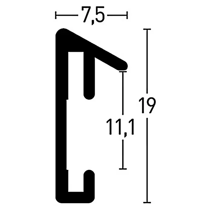 Nielsen Bilderrahmen Pixel - Silber, 60 x 80 cm, Aluminium - Skizze