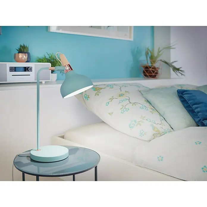 Paulmann Neordic Tischleuchte Juna - 20 W, Softgrün, Hellbraun, Kupfer, E14 - Stimmungsaufnahme