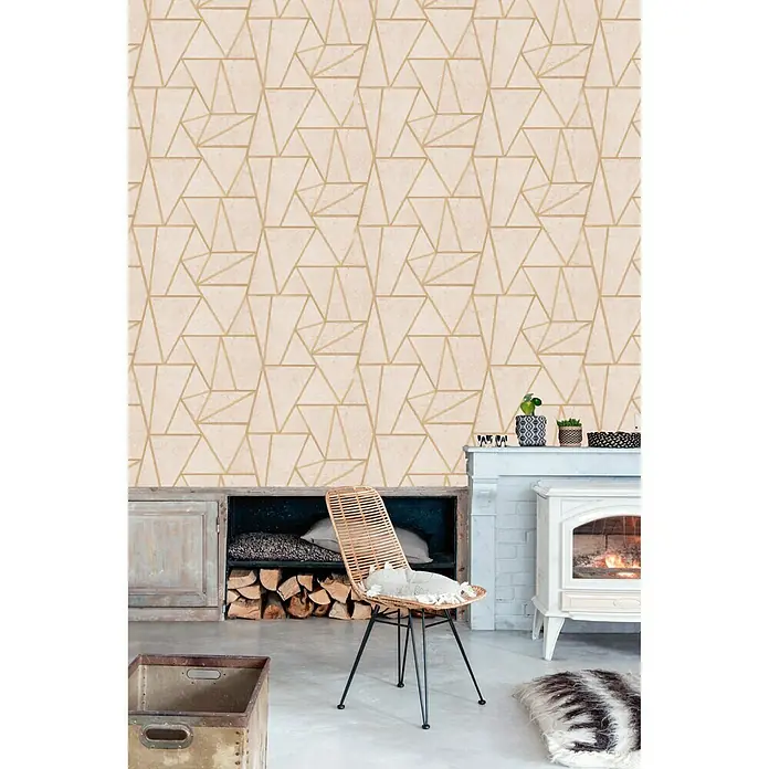 Papel pintado Geo - Oro, 10 x 0,53 m