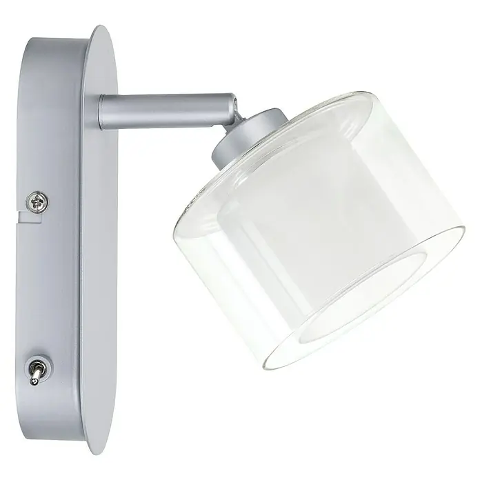 Paulmann DecoSystems Lampenschirm Twice - Ø x H: 10 x 7 cm, Transparent, Glas, Rund - Vorderansicht