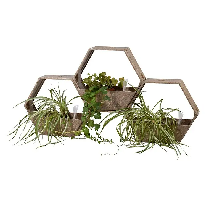 Dobar Pflanzkasten-System - 124 x 21 x 66 cm, Kaffeefaser - Stimmungsaufnahme