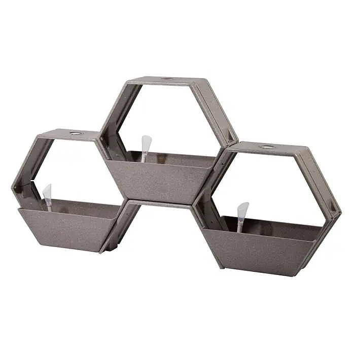 Dobar Pflanzkasten-System - 124 x 21 x 66 cm, Strohfaser - Vorderansicht