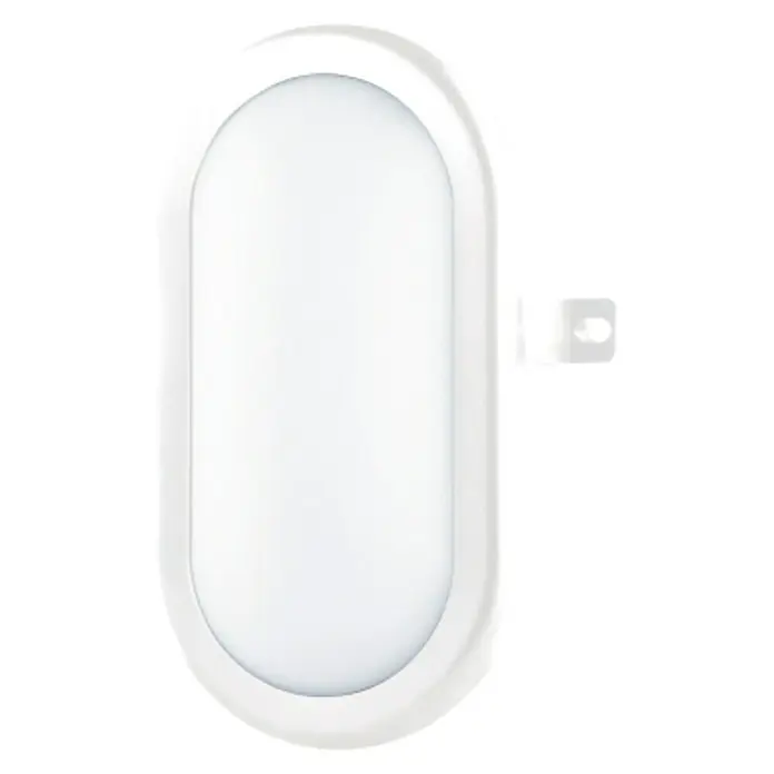 Luceco Aplique exterior LED Mini Oval - 5,5 W, 11,5 x 7,6 x 16,9 cm, Blanco, IP54