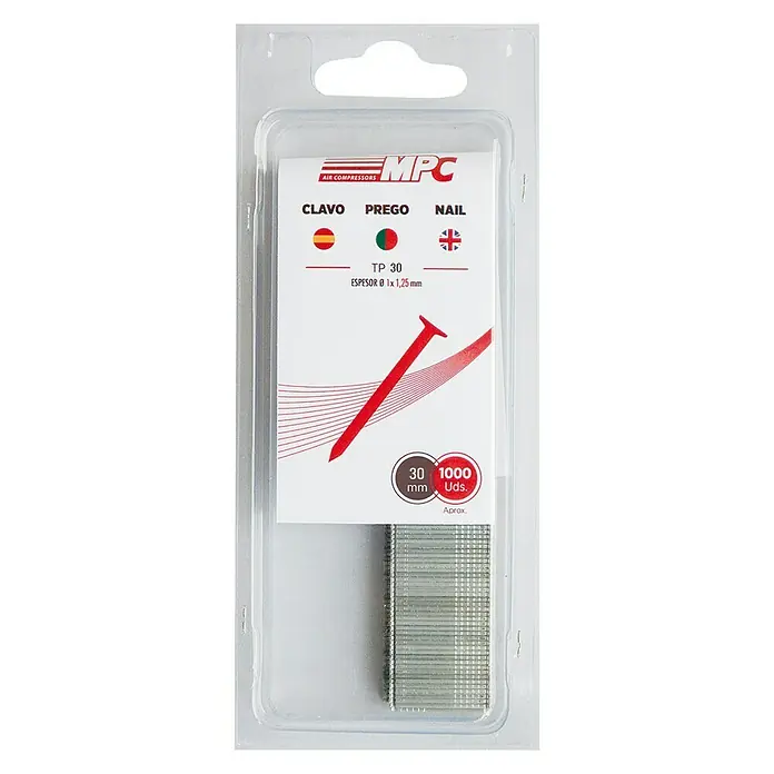 MPC Clavo para clavadora Brad - Largo: 30 mm, 1.000 ud.