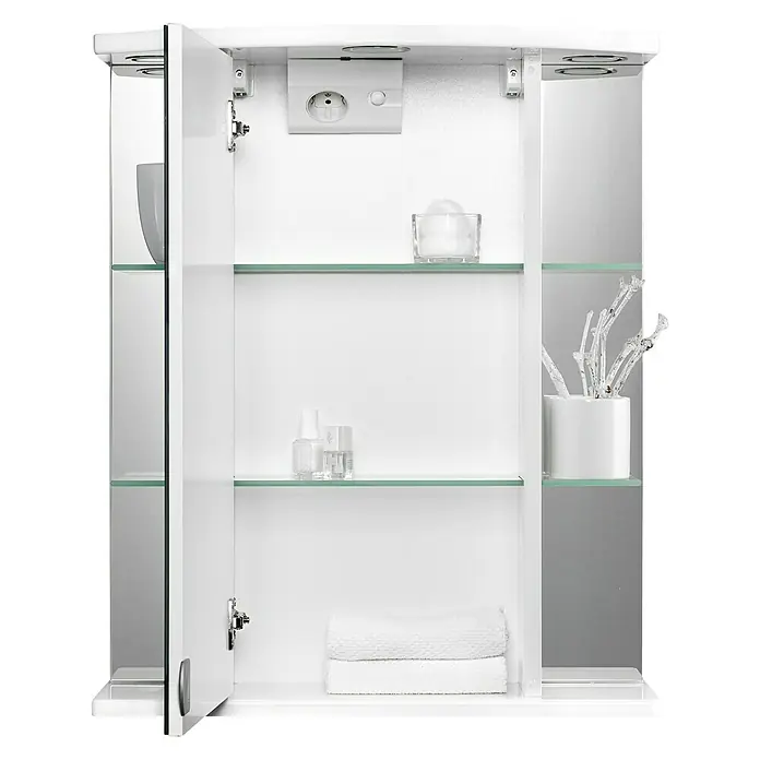 Sieper LED-Spiegelschrank Havana - B x H: 55 x 66 cm, Mit Beleuchtung, MDF, Weiß - Detailaufnahme