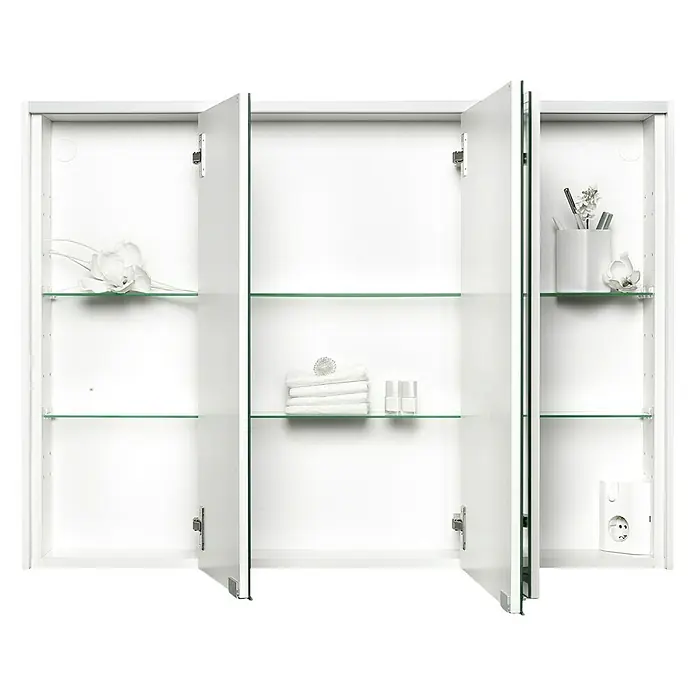 Sieper LED-Spiegelschrank KHX 100 - B x H: 100 x 74 cm, Mit Beleuchtung, MDF, Weiß - Detailaufnahme