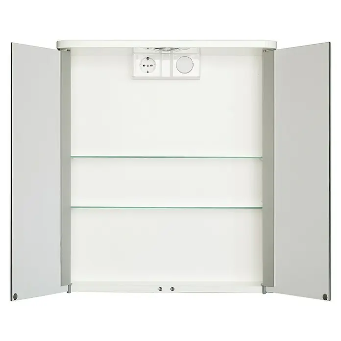 Jokey LED-Spiegelschrank Tamrus - B x H: 55 x 63 cm, Mit Beleuchtung, MDF, Weiß - Detailaufnahme